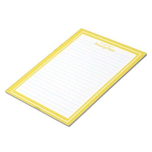 Doppellinienrahmen gelb notizblock (angewinkelt)