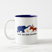 DOPPELLUFTSACK-STANDARDkaffee-TASSEN-REPUBLIKANER Zweifarbige Tasse (Links)
