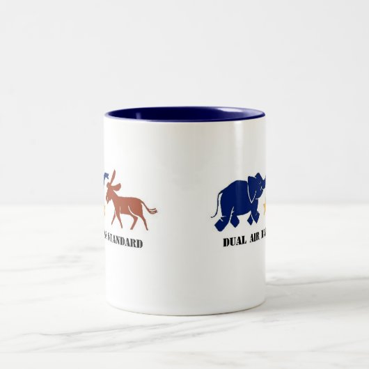 DOPPELLUFTSACK-STANDARDkaffee-TASSEN-REPUBLIKANER Zweifarbige Tasse (Mittel)