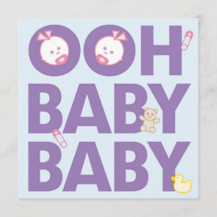 Doppelmädchen-Babyparty Einladung