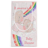Doppelmädchen-Babyparty Kleine Geschenktüte (Vorderseite)