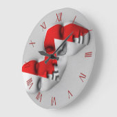 Doppelmaske Große Wanduhr (Winkel)