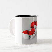 Doppelmaske Zweifarbige Tasse (Vorderseite Links)