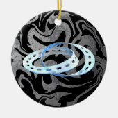 DoppelMobius Streifen Keramikornament (Vorne)