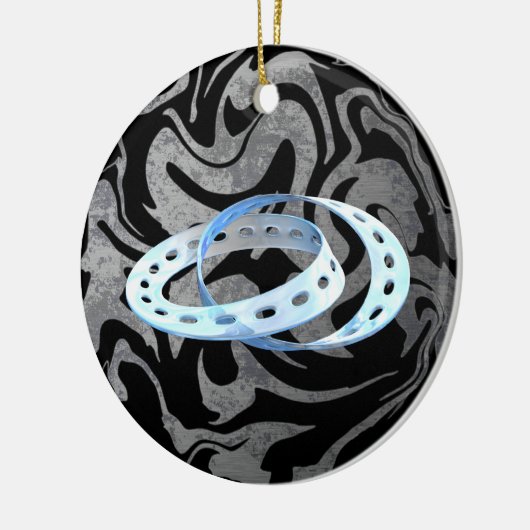 DoppelMobius Streifen Keramikornament (Links)