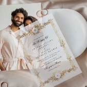 Doppelmonogramm-Goldfaser Pergament Einladungen