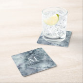 Doppelmonogramm Rechteckiger Pappuntersetzer (Vor Ort)