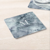 Doppelmonogramm Rechteckiger Pappuntersetzer (angewinkelt)