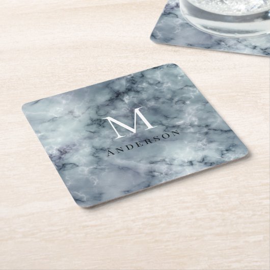 Doppelmonogramm Rechteckiger Pappuntersetzer (angewinkelt)