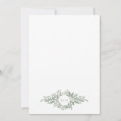 Doppelmonogramm-Salbei-Botanische Rahmenhochzeit Einladung (Rückseite)