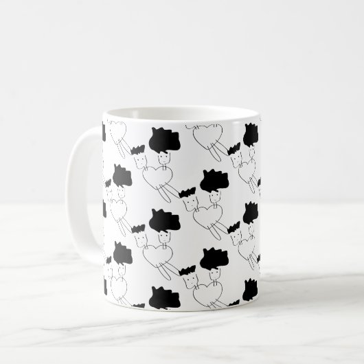 Doppelmuster Kaffeetasse (Vorderseite Links)