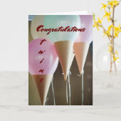 DOPPELN SIE DIE LIEBE AUF DEM GEBURT IHRER ZWINS KARTE (Gelbe Blume)