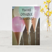 DOPPELN SIE DIE LIEBE AUF DEM GEBURT IHRER ZWINS KARTE (Gelbe Blume)