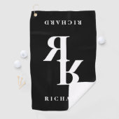 Doppelname-Initialen für Monogramme Golfhandtuch (Insitu)