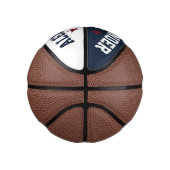 Doppelname Red White Blue Personalisieren Basketba Mini Basketball (Rechts)