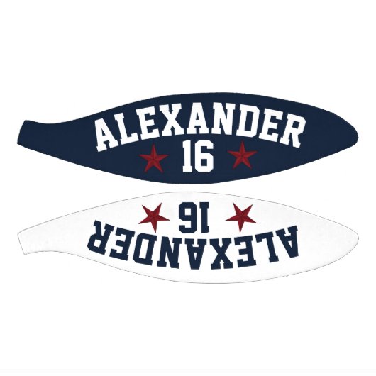 Doppelname Red White Blue Personalisieren Basketba Mini Basketball (Panele)