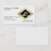 Doppelölquelle-Pumpanlage-Golddiamant auf Weiß Visitenkarte (Vorne/Hinten)