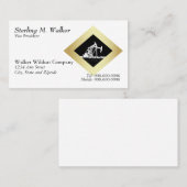 Doppelölquelle-Pumpanlage-Golddiamant auf Weiß Visitenkarte (Vorne/Hinten)