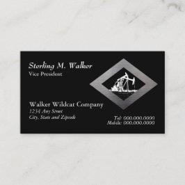 Doppelölquelle-Pumpanlage in der silbernen Visitenkarte