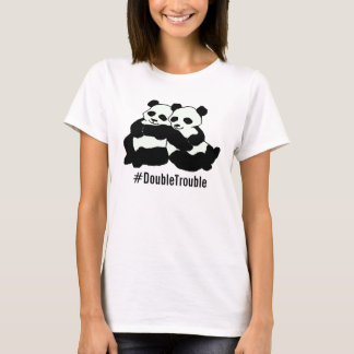 Doppelpanda Hashtag Damen-Spitze T-Shirt
