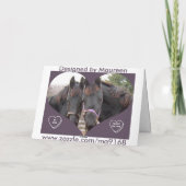 DOPPELpferdeValentinsgruß Feiertagskarte (Rückseite)