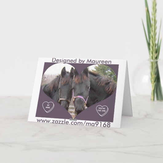 DOPPELpferdeValentinsgruß Feiertagskarte (Rückseite)