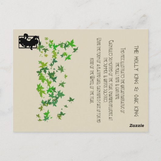 Doppelportrait des Eichenkönigs und des Holly King Postkarte (Rückseite)