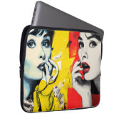 Doppelporträt im Pop-Art-Stil Laptopschutzhülle (Vorne Rechts)