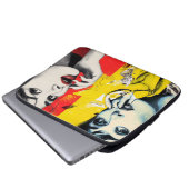 Doppelporträt im Pop-Art-Stil Laptopschutzhülle (Vorne Knopf)