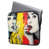 Doppelporträt im Pop-Art-Stil Laptopschutzhülle (Vorderseite Links)