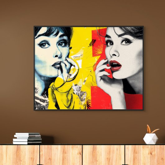 Doppelporträt im Pop-Art-Stil  Poster