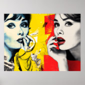 Doppelporträt im Pop-Art-Stil  Poster (Vorne)