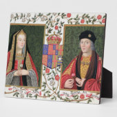 Doppelporträt von Elisabeth von York (1465-1503) a Fotoplatte (Seite)