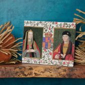 Doppelporträt von Elisabeth von York (1465-1503) a Fotoplatte (Seite)