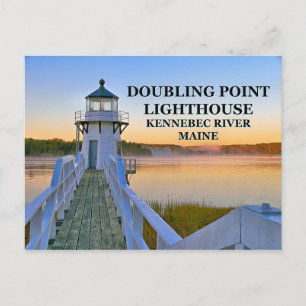 Doppelpunkt Leuchtturm, Maine Postcard Postkarte