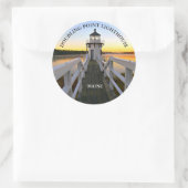 Doppelpunkt Leuchtturm, Maine Round Stickers (Tasche)