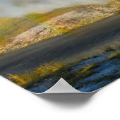 Doppelregenbogen am Riverside Geyser, Yellowstone Poster (Ecke)