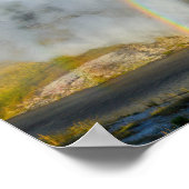 Doppelregenbogen am Riverside Geyser, Yellowstone Poster (Ecke)