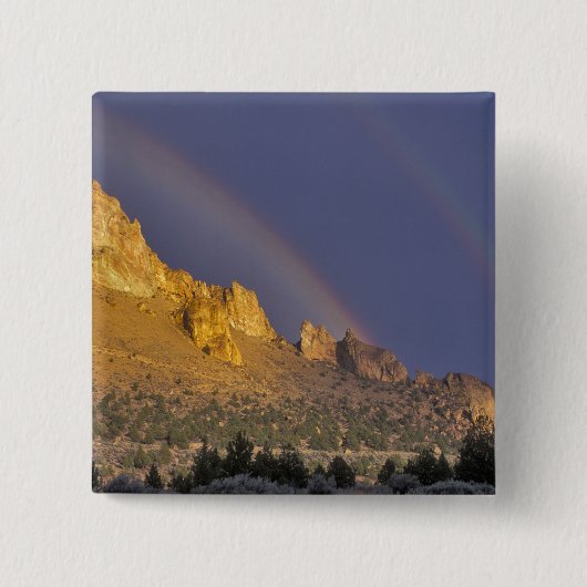 Doppelregenbogen über einer Felsformation in der N Button (Vorderseite)