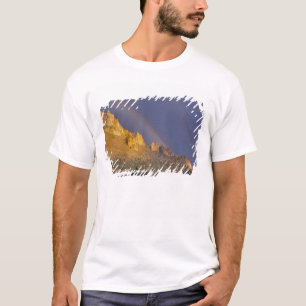 Doppelregenbogen über einer Felsformation in der N T-Shirt