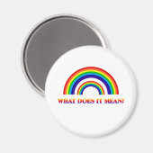 Doppelregenbogen. Was gemein? Magnet (Vorderseite/Rückseite)