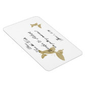 Doppelring-Hochzeit speichern Sie das Datum Magnet (Rechte Seite)