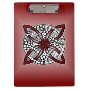 Doppelring-Muster Red Klemmbrett