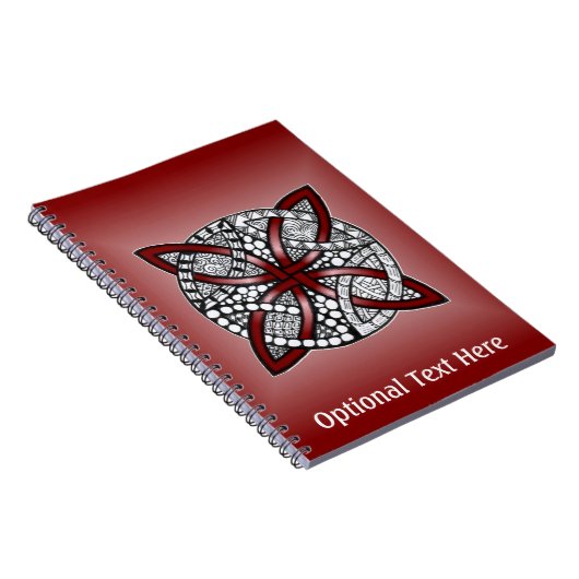 Doppelring-Muster Red Notizblock (Rechte Seite)