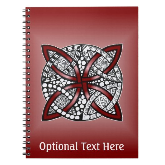 Doppelring-Muster Red Notizblock (Vorderseite)