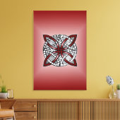 Doppelring oder keltisches Knotmuster rot Leinwanddruck (Insitu (Wohnzimmer))