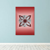 Doppelring oder keltisches Knotmuster rot Leinwanddruck (Insitu (Holzboden))