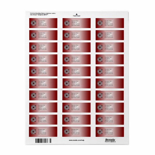 Doppelring oder keltisches Muster Red (Vorne)