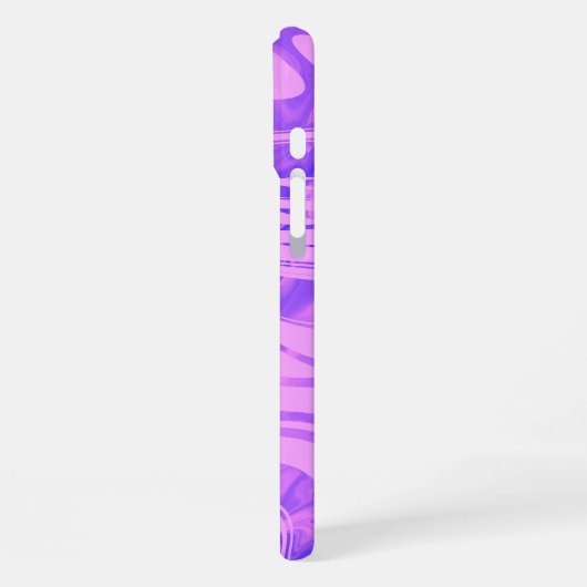 Doppelrosa Block und Swirren Name hinzufügen iPhone Hülle (Linke Seite)