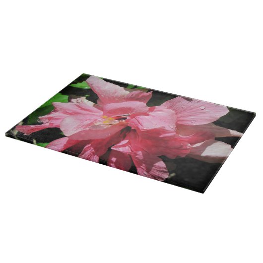 Doppelrosa Hibiskus Cutting Board Schneidebrett (Ecke)
